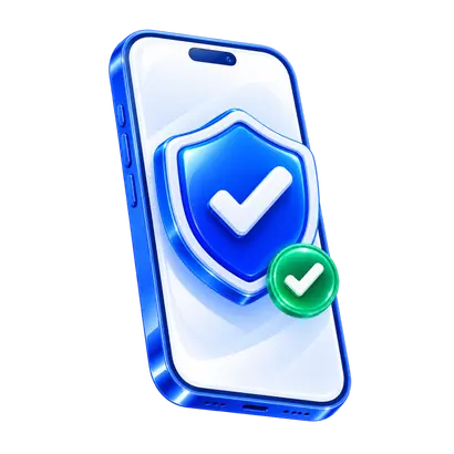 Phone protected by a safety shield